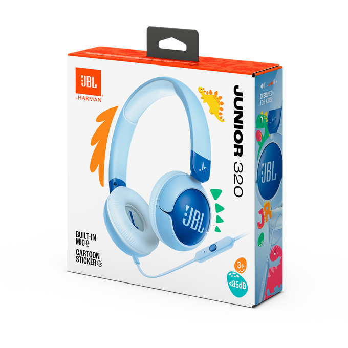 JBL Junior 320 - Blue - Wired on-ear kids headphones - Detailshot 15 image number null